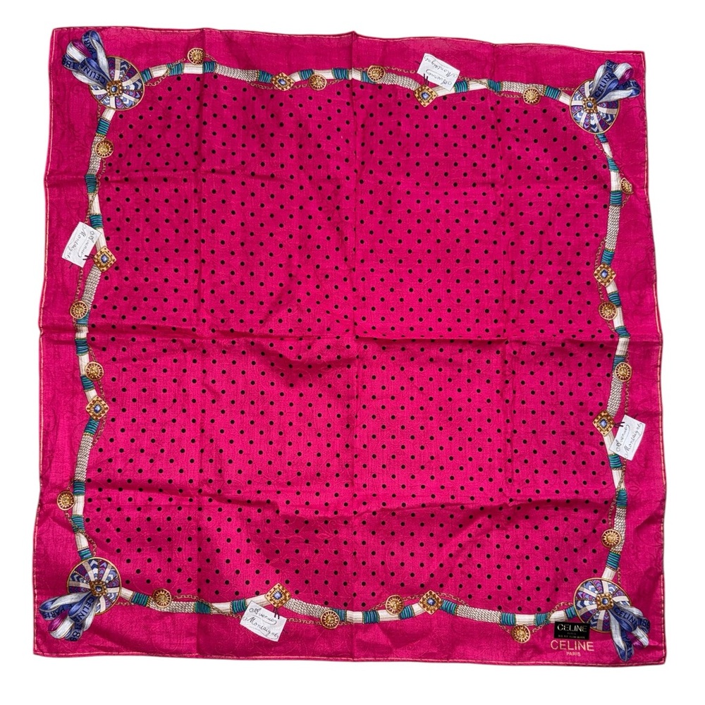 Celine Paris Vintage Handkerchief 20 x 20 inches EUC